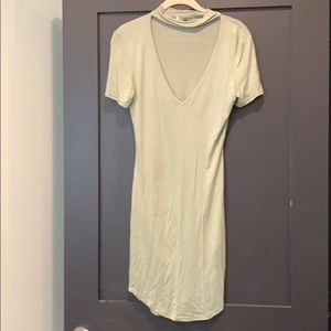 Missguided light green mini dress